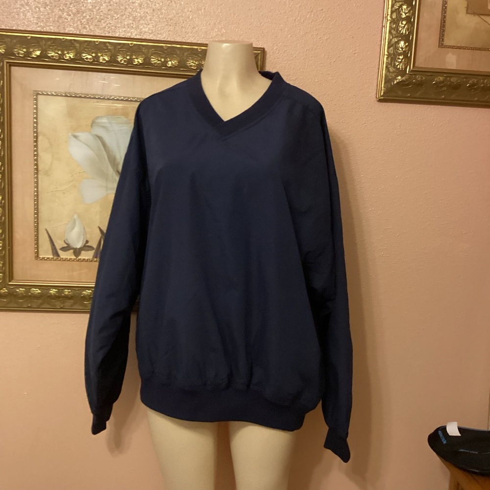 White Bear Blue V-Neck Golf Jacket Size XL